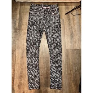 The Upside Womens Butterfly Print Drawstring Yoga Leggings Navy Blue US 8 M